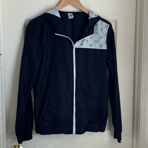 A. Lab Jackets & Blazers - A. Lab Large Black Full Zip Up Windbreaker Jacket